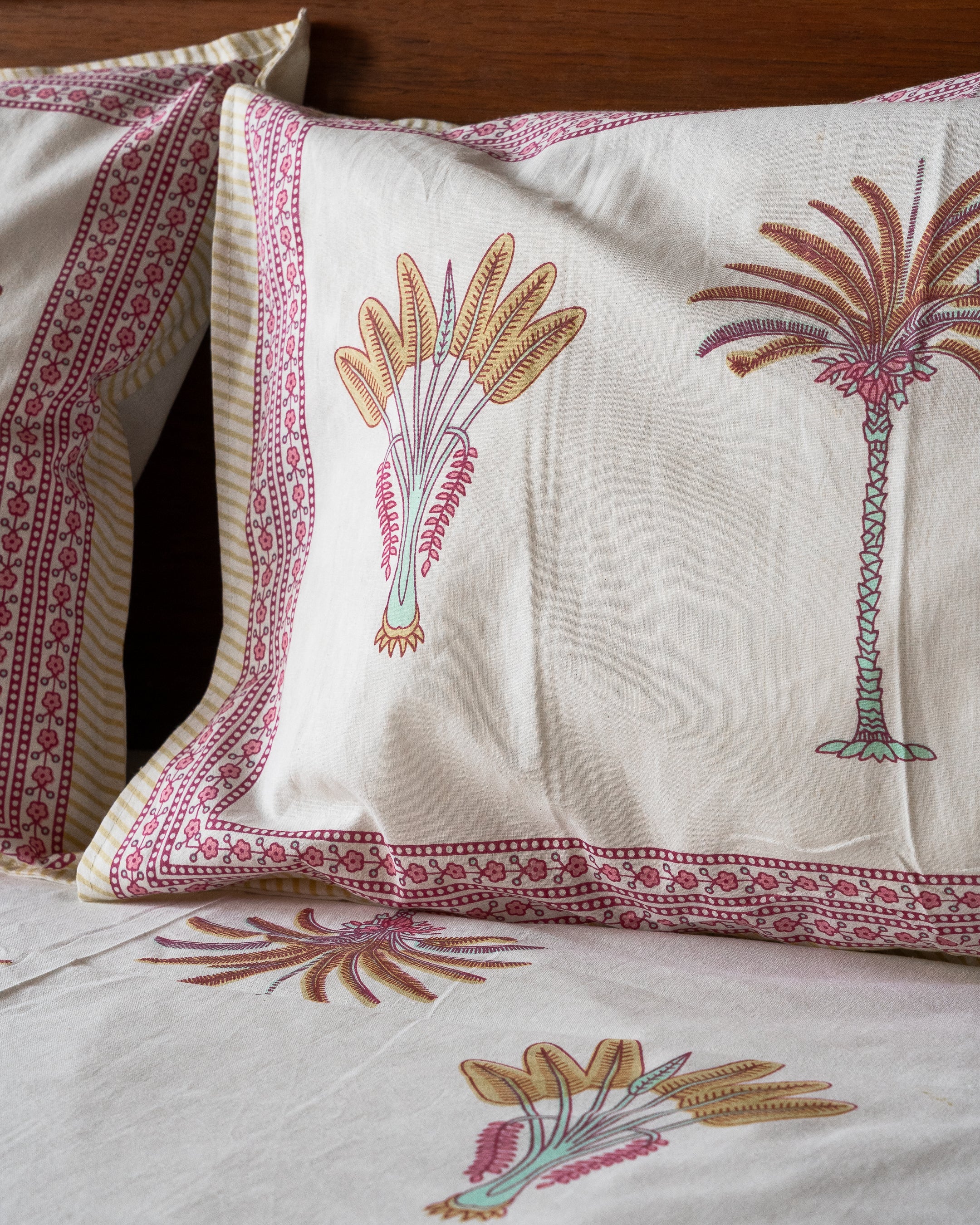 Jaipur Palm – Queen Bedsheet