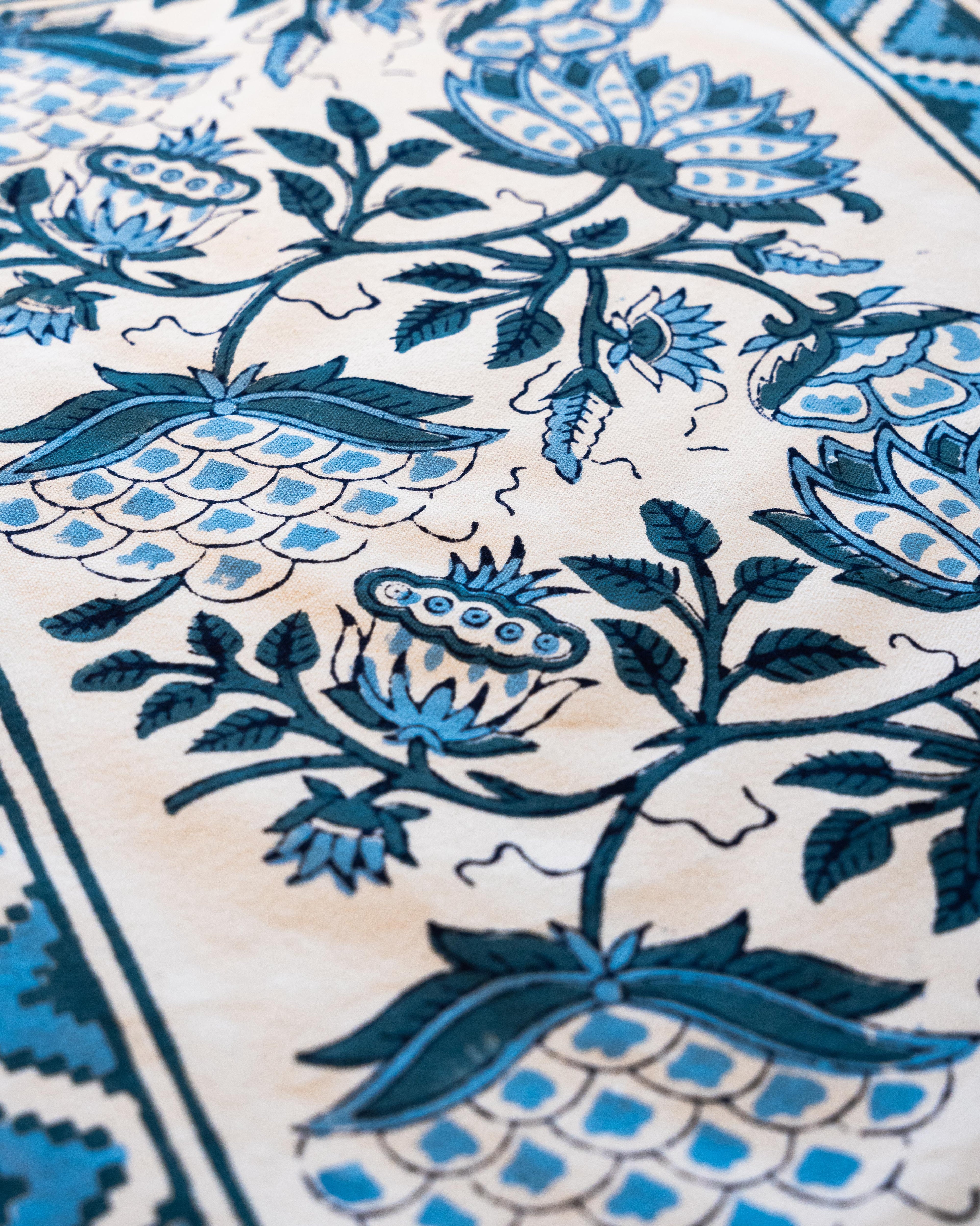 Blue Jaipur - Table Mats & Napkins Set (4 + 4)