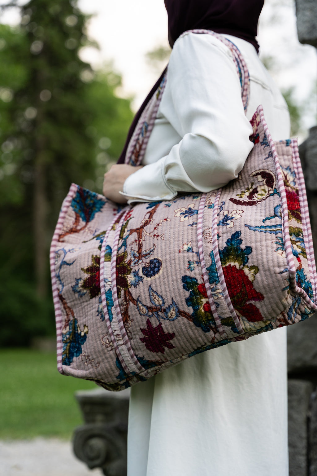 Velvet Pink Rose Tote Bag