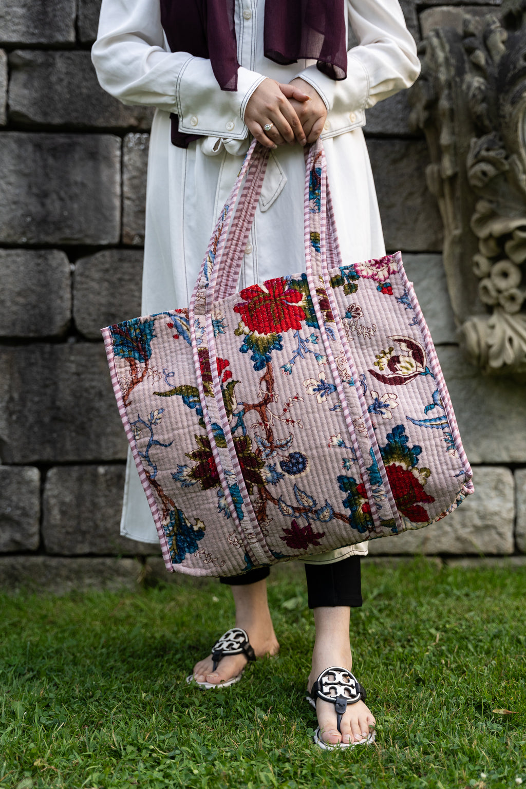 Velvet Pink Rose Tote Bag