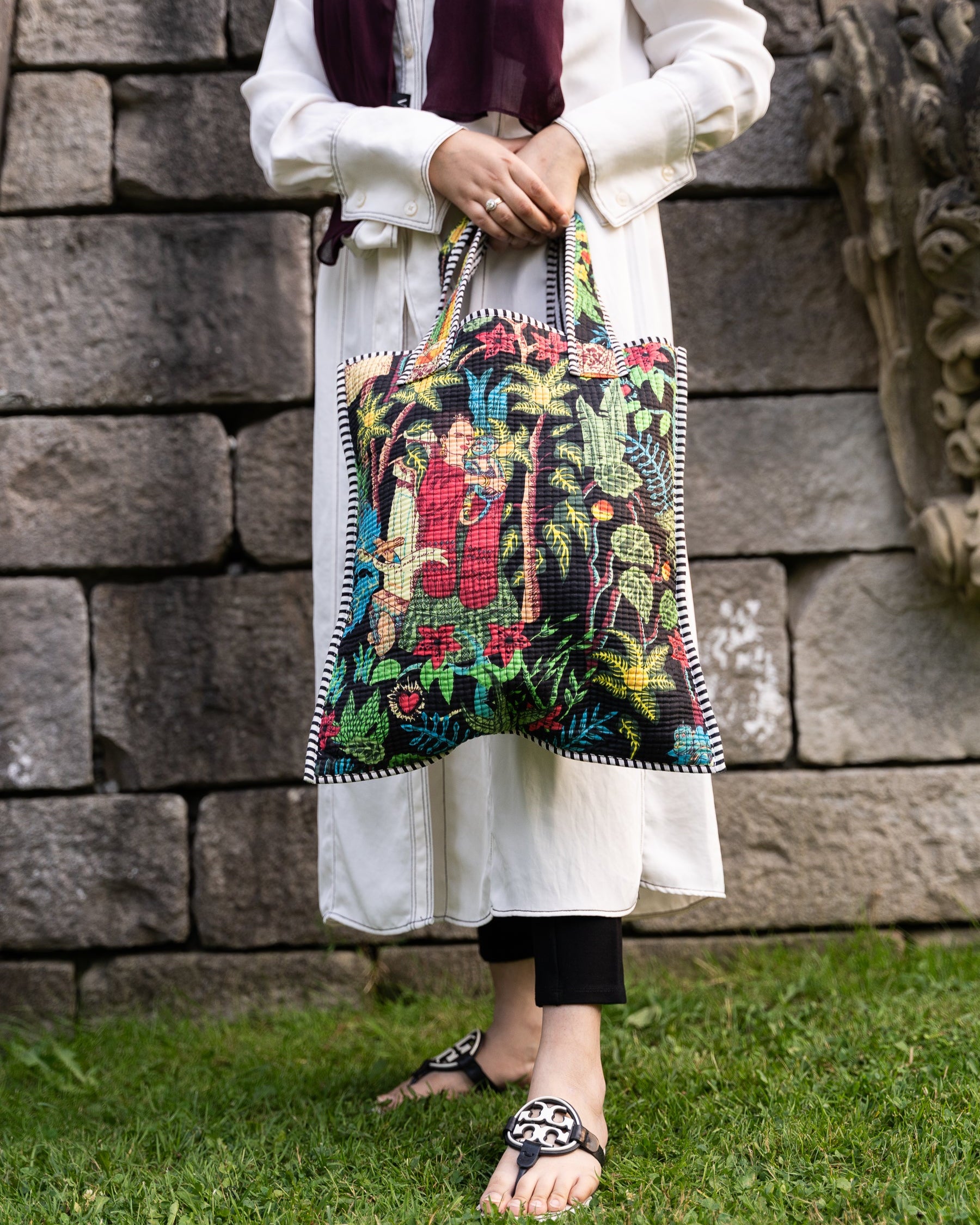Lady Face Mini Tote Bag