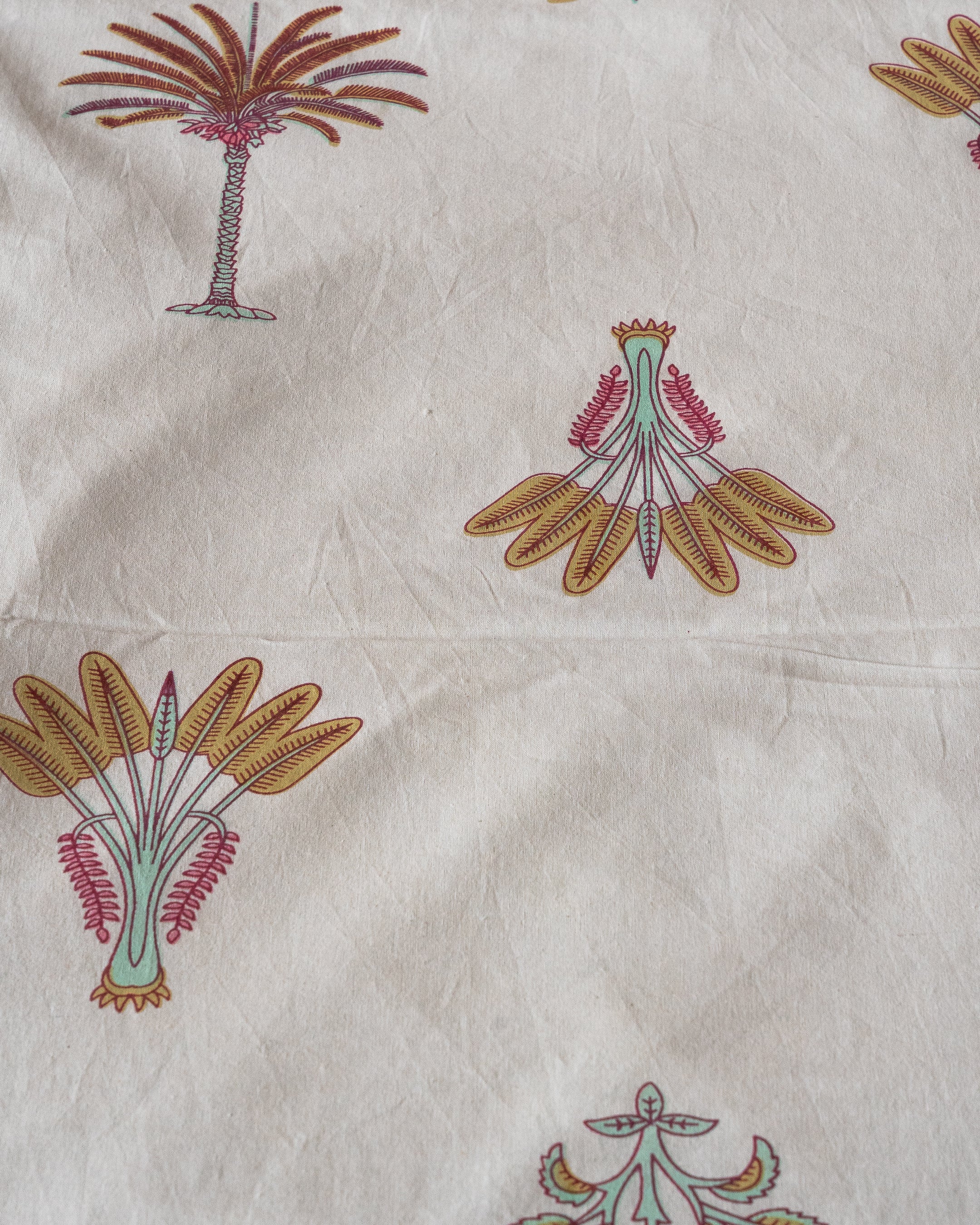 Jaipur Palm – Queen Bedsheet