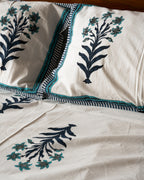Baarish Blue – Queen Bedsheet