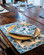 Blue Jaipur - Table Mats & Napkins Set (4 + 4)
